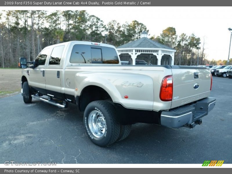 Pueblo Gold Metallic / Camel 2009 Ford F350 Super Duty Lariat Crew Cab 4x4 Dually