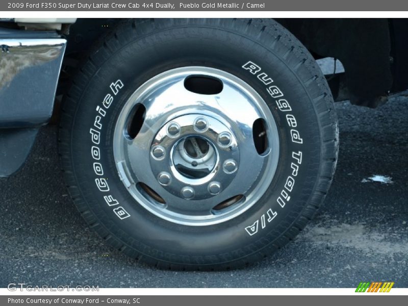 Pueblo Gold Metallic / Camel 2009 Ford F350 Super Duty Lariat Crew Cab 4x4 Dually