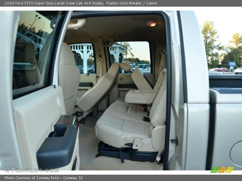 Pueblo Gold Metallic / Camel 2009 Ford F350 Super Duty Lariat Crew Cab 4x4 Dually