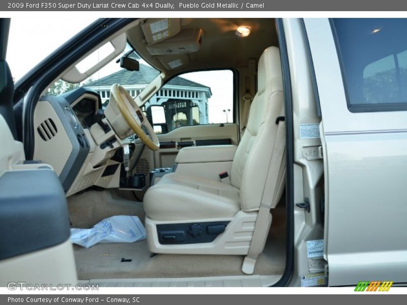 Pueblo Gold Metallic / Camel 2009 Ford F350 Super Duty Lariat Crew Cab 4x4 Dually