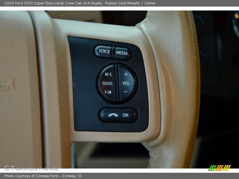 Pueblo Gold Metallic / Camel 2009 Ford F350 Super Duty Lariat Crew Cab 4x4 Dually