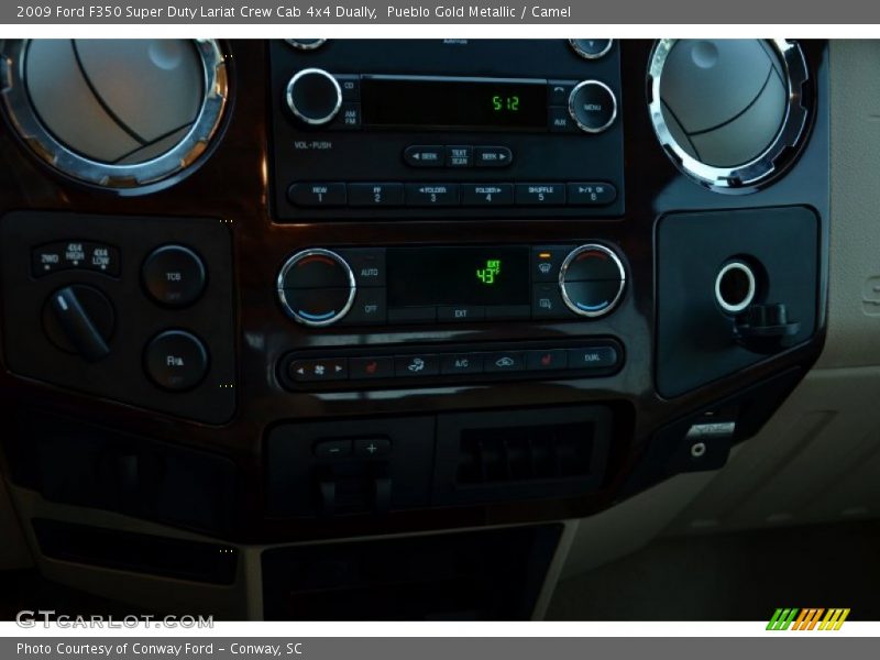 Pueblo Gold Metallic / Camel 2009 Ford F350 Super Duty Lariat Crew Cab 4x4 Dually