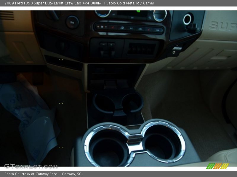 Pueblo Gold Metallic / Camel 2009 Ford F350 Super Duty Lariat Crew Cab 4x4 Dually