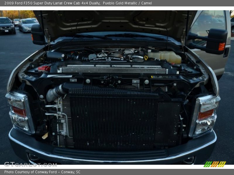 Pueblo Gold Metallic / Camel 2009 Ford F350 Super Duty Lariat Crew Cab 4x4 Dually