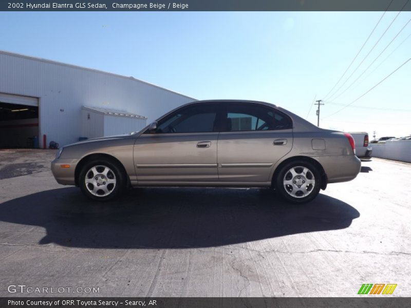 Champagne Beige / Beige 2002 Hyundai Elantra GLS Sedan