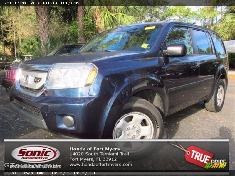 Bali Blue Pearl / Gray 2011 Honda Pilot LX