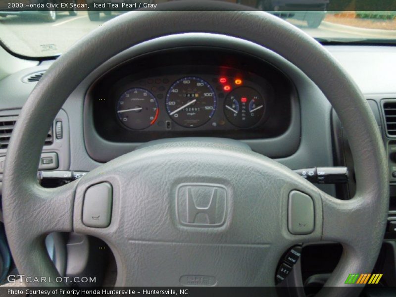 Iced Teal Pearl / Gray 2000 Honda Civic EX Sedan