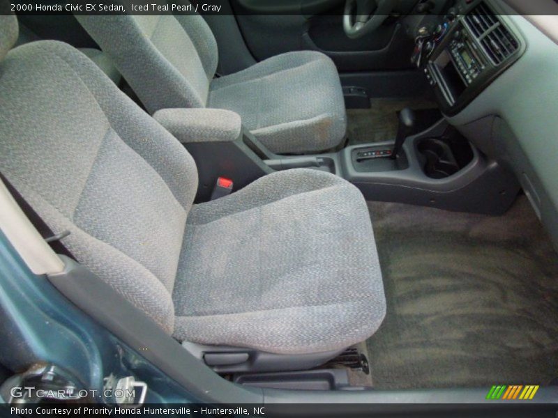 Iced Teal Pearl / Gray 2000 Honda Civic EX Sedan