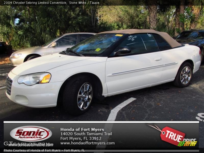 Stone White / Taupe 2004 Chrysler Sebring Limited Convertible