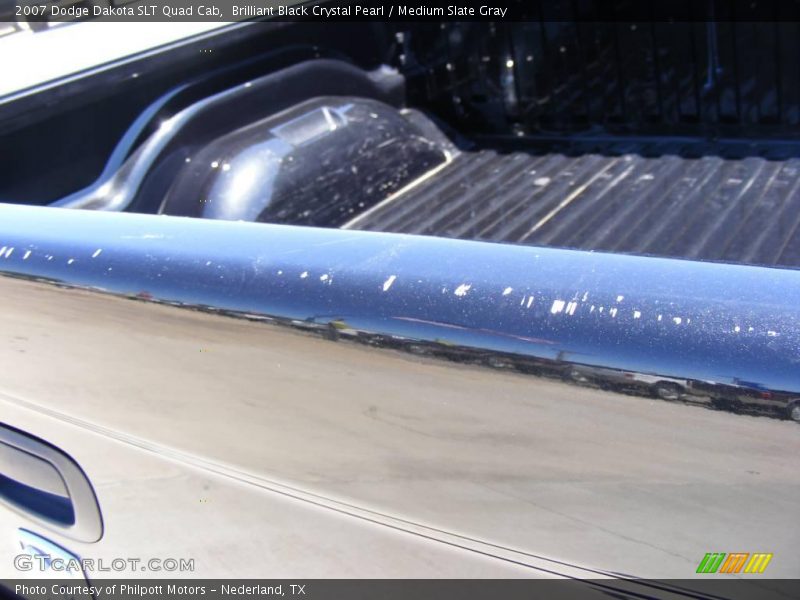 Brilliant Black Crystal Pearl / Medium Slate Gray 2007 Dodge Dakota SLT Quad Cab