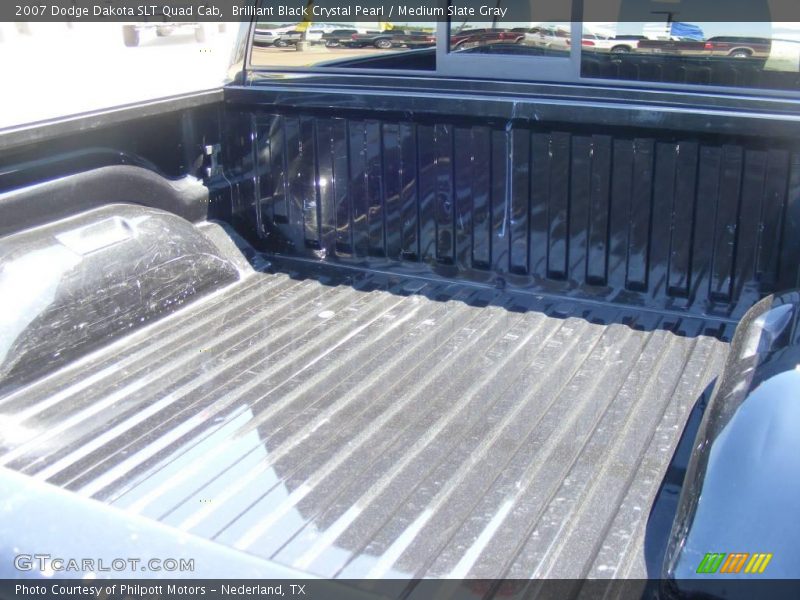 Brilliant Black Crystal Pearl / Medium Slate Gray 2007 Dodge Dakota SLT Quad Cab