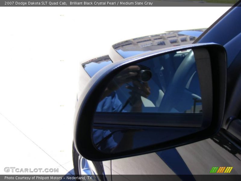 Brilliant Black Crystal Pearl / Medium Slate Gray 2007 Dodge Dakota SLT Quad Cab