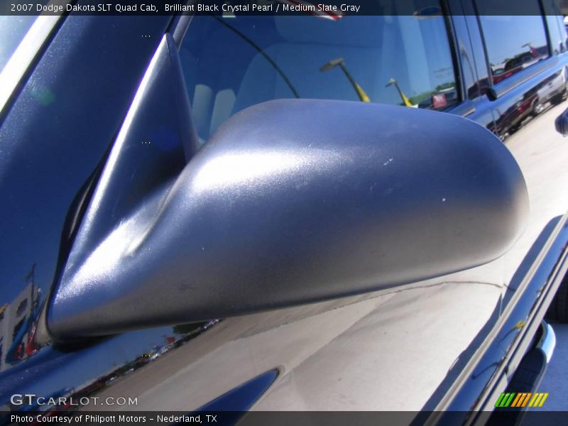 Brilliant Black Crystal Pearl / Medium Slate Gray 2007 Dodge Dakota SLT Quad Cab