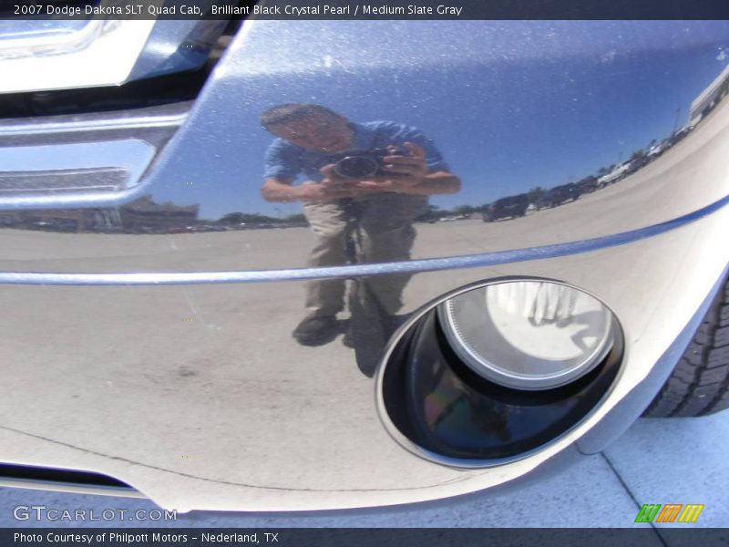 Brilliant Black Crystal Pearl / Medium Slate Gray 2007 Dodge Dakota SLT Quad Cab