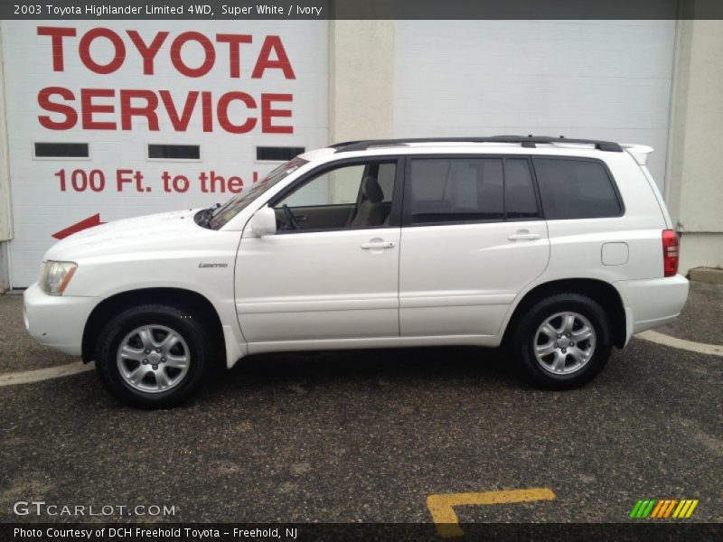Super White / Ivory 2003 Toyota Highlander Limited 4WD