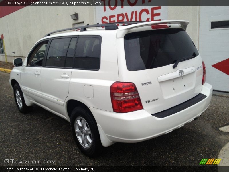 Super White / Ivory 2003 Toyota Highlander Limited 4WD