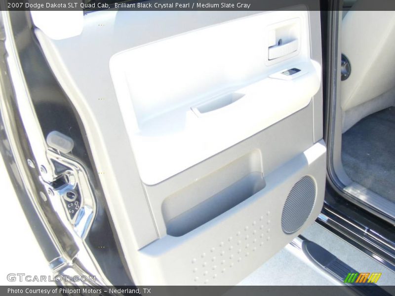 Brilliant Black Crystal Pearl / Medium Slate Gray 2007 Dodge Dakota SLT Quad Cab