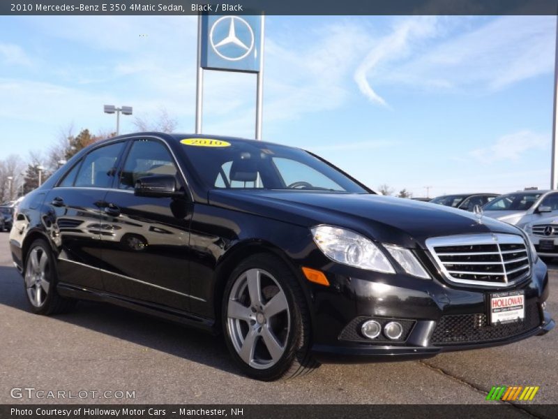 Black / Black 2010 Mercedes-Benz E 350 4Matic Sedan