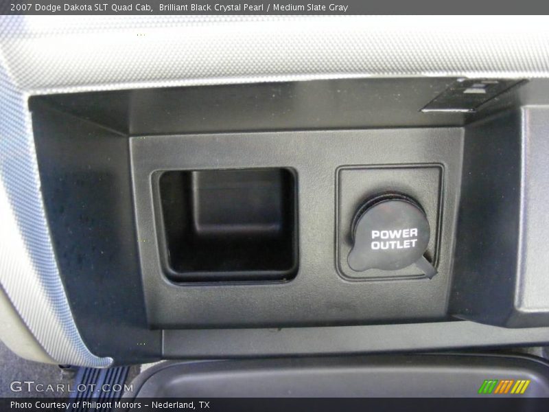 Brilliant Black Crystal Pearl / Medium Slate Gray 2007 Dodge Dakota SLT Quad Cab