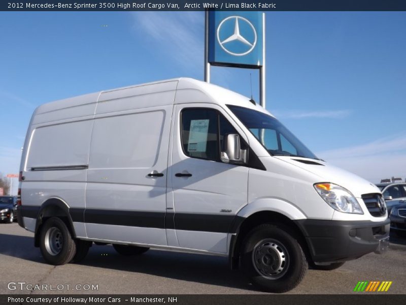 Arctic White / Lima Black Fabric 2012 Mercedes-Benz Sprinter 3500 High Roof Cargo Van