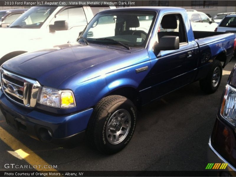 Vista Blue Metallic / Medium Dark Flint 2010 Ford Ranger XLT Regular Cab