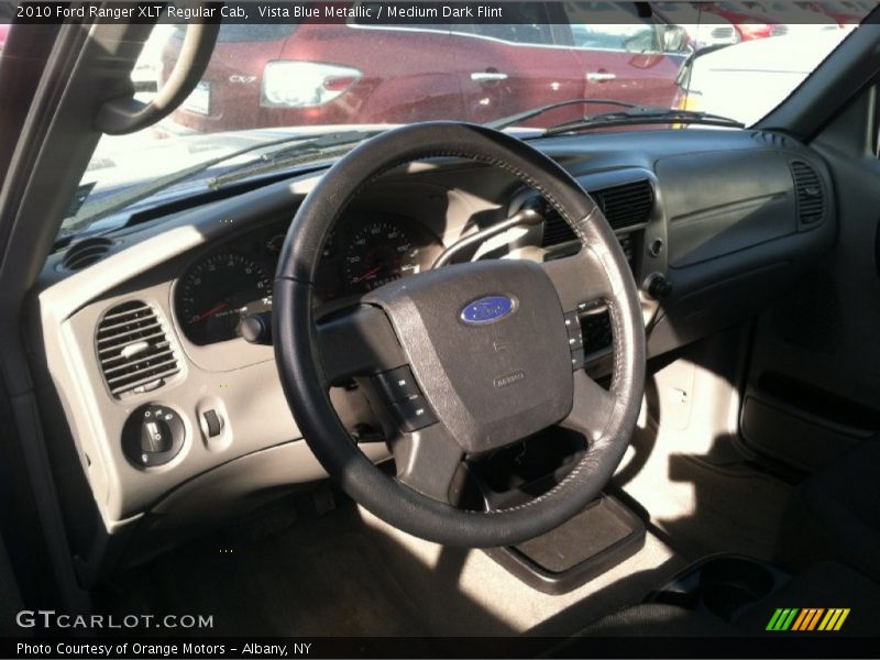 Vista Blue Metallic / Medium Dark Flint 2010 Ford Ranger XLT Regular Cab