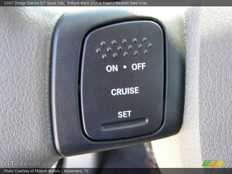 Brilliant Black Crystal Pearl / Medium Slate Gray 2007 Dodge Dakota SLT Quad Cab