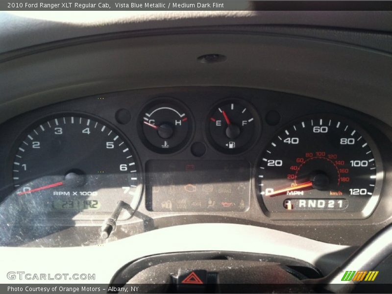 Vista Blue Metallic / Medium Dark Flint 2010 Ford Ranger XLT Regular Cab