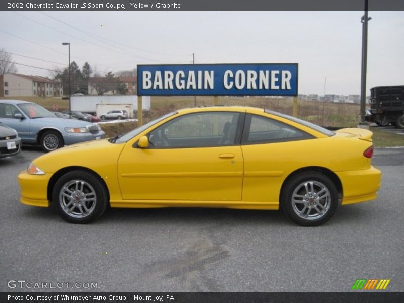 Yellow / Graphite 2002 Chevrolet Cavalier LS Sport Coupe
