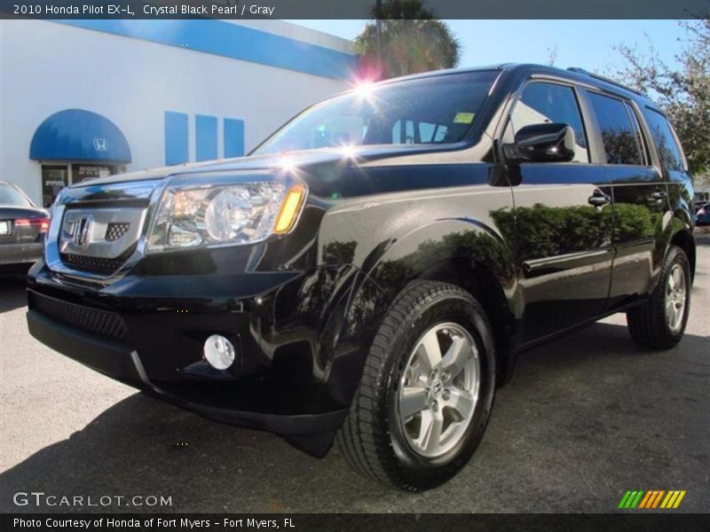 Crystal Black Pearl / Gray 2010 Honda Pilot EX-L