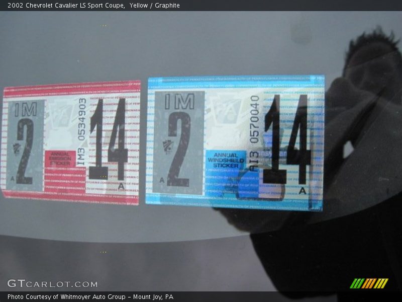 Yellow / Graphite 2002 Chevrolet Cavalier LS Sport Coupe