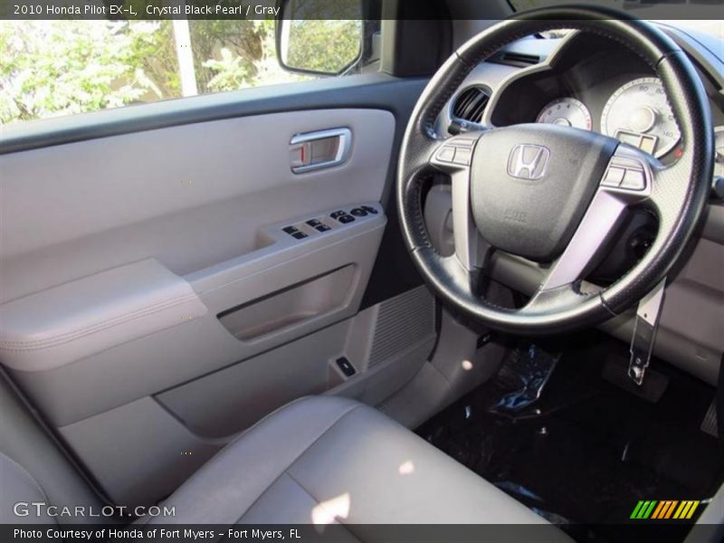 Crystal Black Pearl / Gray 2010 Honda Pilot EX-L