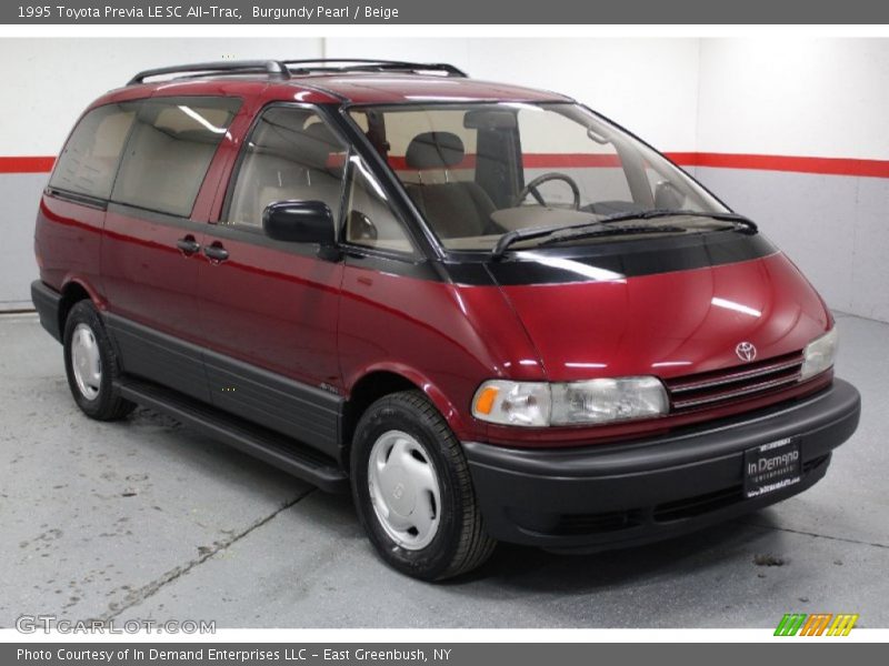Burgundy Pearl / Beige 1995 Toyota Previa LE SC All-Trac