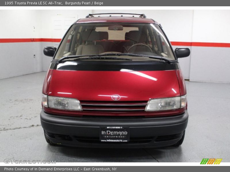 Burgundy Pearl / Beige 1995 Toyota Previa LE SC All-Trac