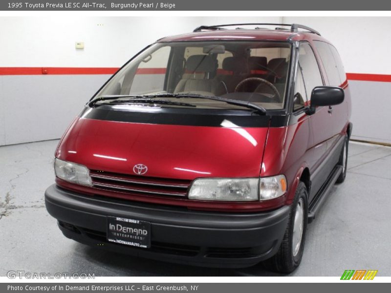 Burgundy Pearl / Beige 1995 Toyota Previa LE SC All-Trac