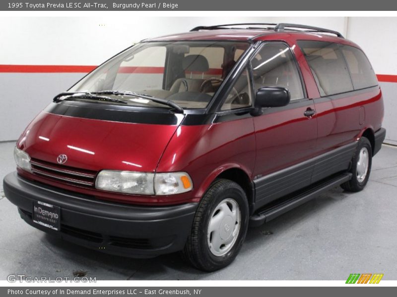 Burgundy Pearl / Beige 1995 Toyota Previa LE SC All-Trac