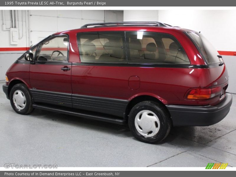 Burgundy Pearl / Beige 1995 Toyota Previa LE SC All-Trac