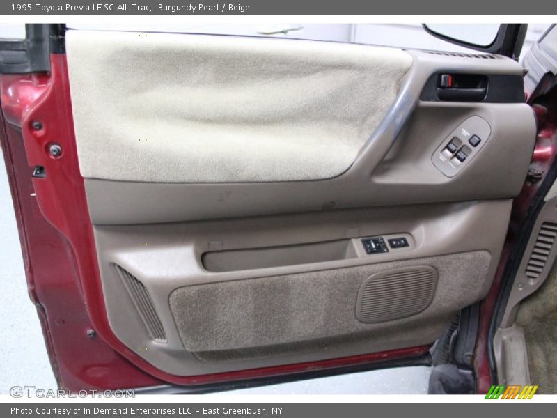Burgundy Pearl / Beige 1995 Toyota Previa LE SC All-Trac