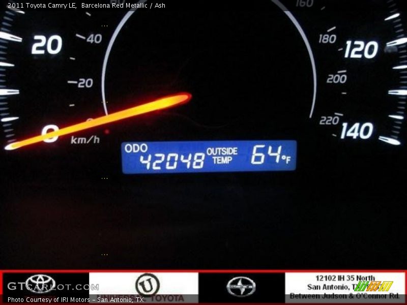 Barcelona Red Metallic / Ash 2011 Toyota Camry LE