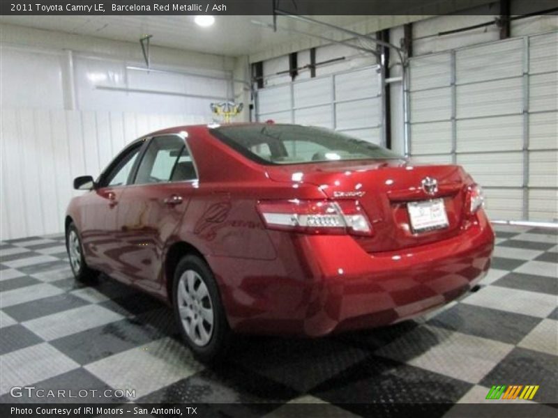 Barcelona Red Metallic / Ash 2011 Toyota Camry LE
