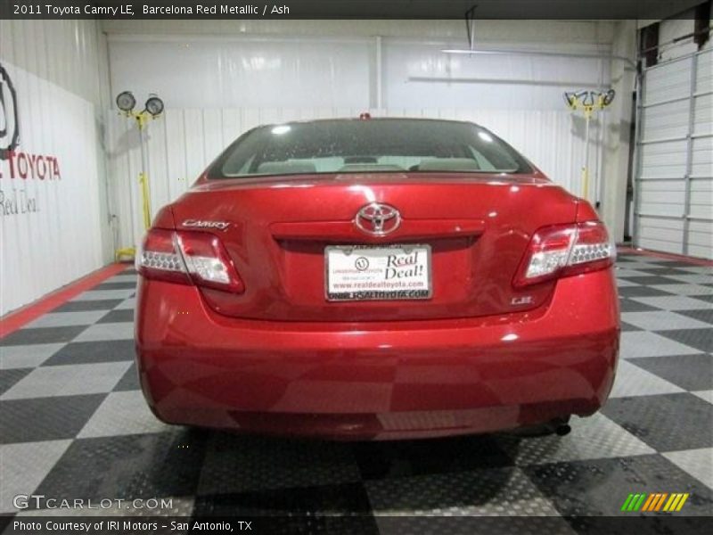 Barcelona Red Metallic / Ash 2011 Toyota Camry LE