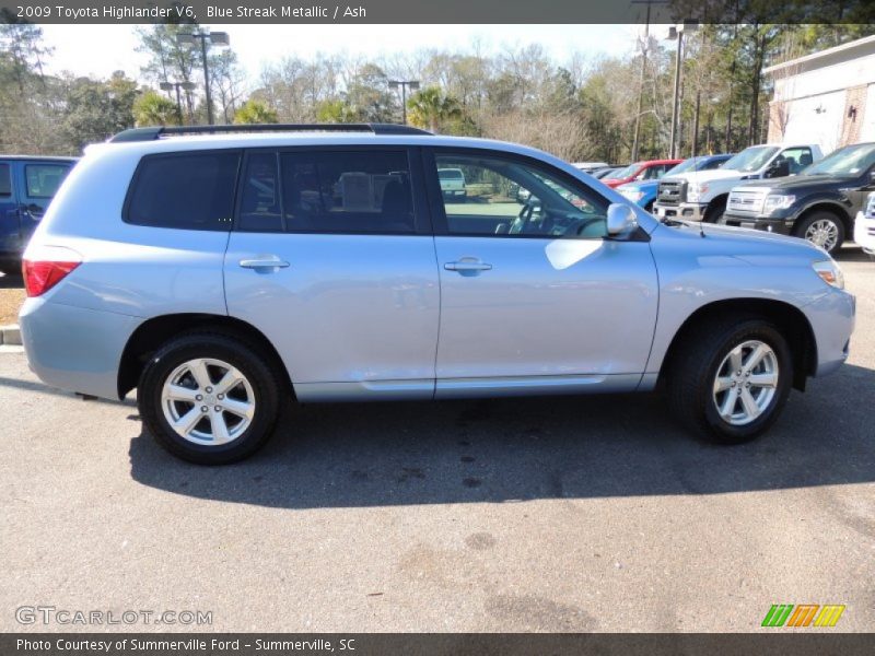 Blue Streak Metallic / Ash 2009 Toyota Highlander V6