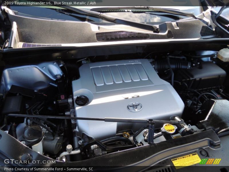 Blue Streak Metallic / Ash 2009 Toyota Highlander V6