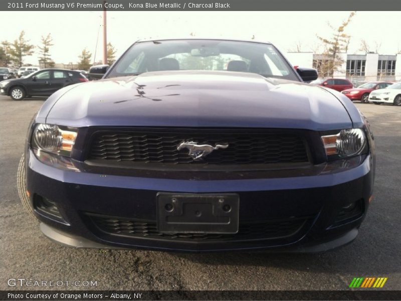 Kona Blue Metallic / Charcoal Black 2011 Ford Mustang V6 Premium Coupe