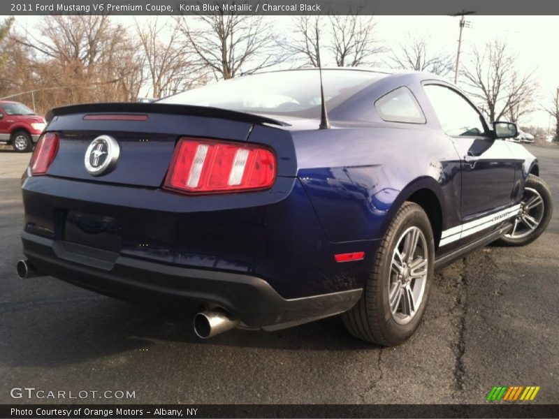 Kona Blue Metallic / Charcoal Black 2011 Ford Mustang V6 Premium Coupe