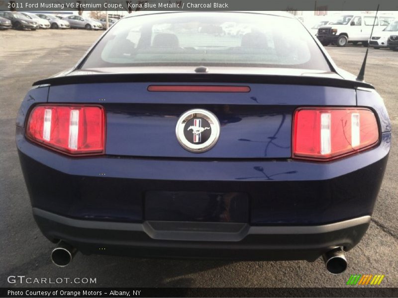 Kona Blue Metallic / Charcoal Black 2011 Ford Mustang V6 Premium Coupe