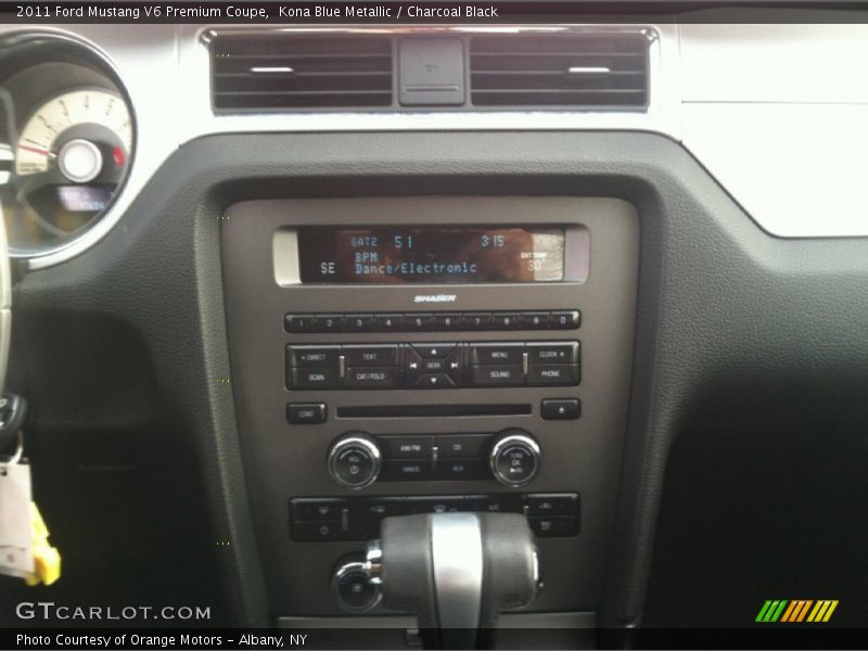 Kona Blue Metallic / Charcoal Black 2011 Ford Mustang V6 Premium Coupe