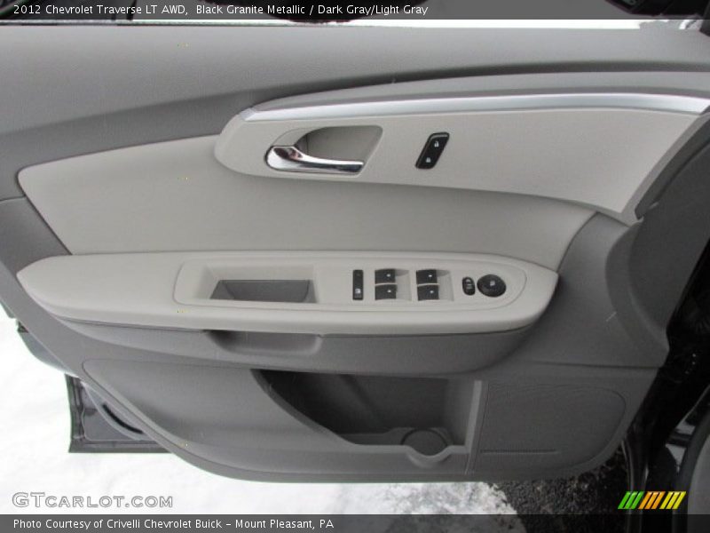 Black Granite Metallic / Dark Gray/Light Gray 2012 Chevrolet Traverse LT AWD