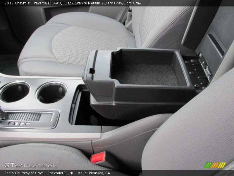 Black Granite Metallic / Dark Gray/Light Gray 2012 Chevrolet Traverse LT AWD