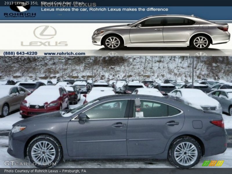 Nebula Gray Pearl / Black 2013 Lexus ES 350